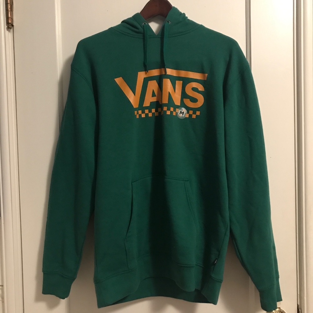 Men’s Vans Hoodie - Green/Gold Medium
